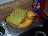 My little ducky keeps track of the sponge for me. 